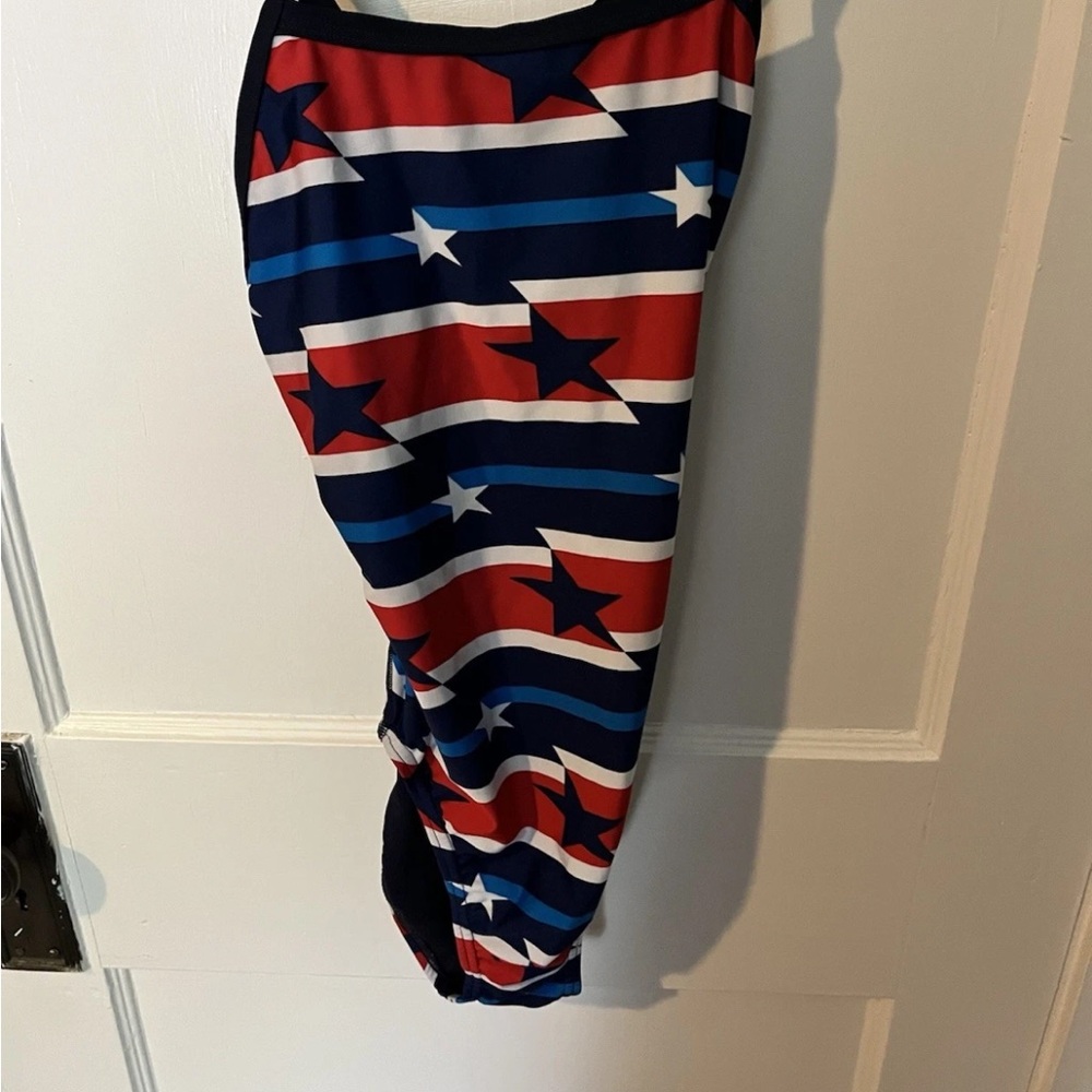 Speedo Red and Blue Star Pattern One Piece Swimsuit